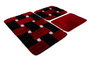 Mijölnir Piazza Red Juego de Alfombras de Baño Acrílicas de 3 Piezas